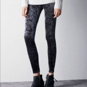Crushed Velvet High-Rise Leggings EUC